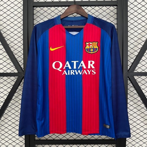 14/15 Retro Long Sleeve Barcelona Home Jersey