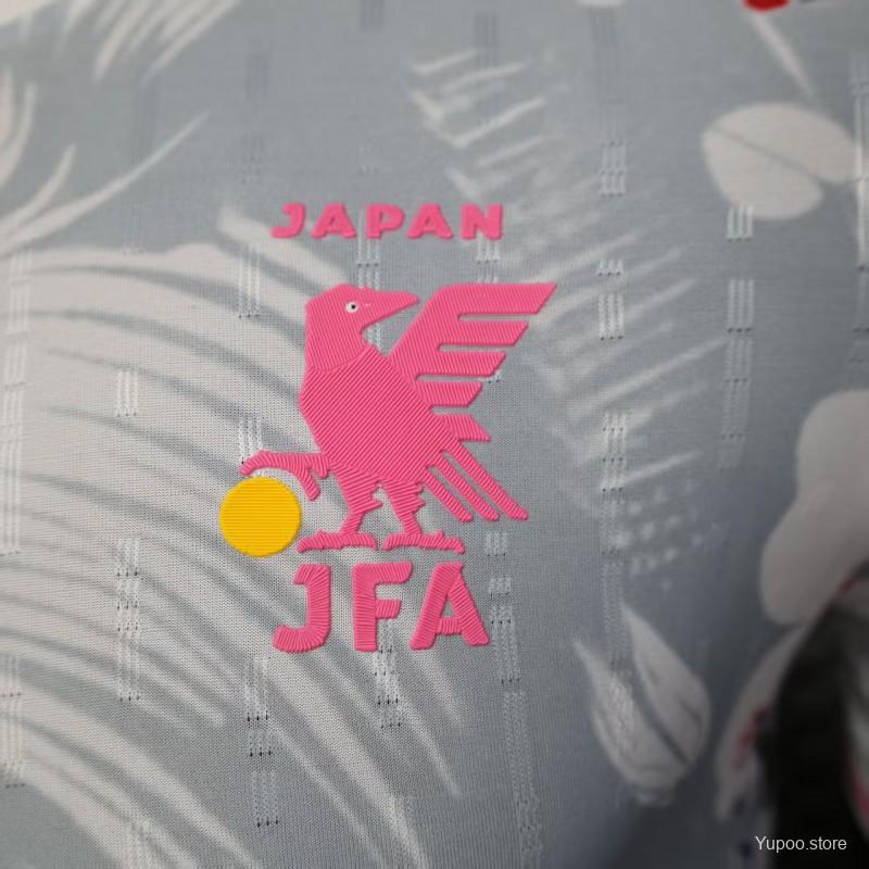 257dd2db6a135b58.jpg Player Version 2025 Japan White with Fox and Cherry Blossom Pattern Jersey - Image 3