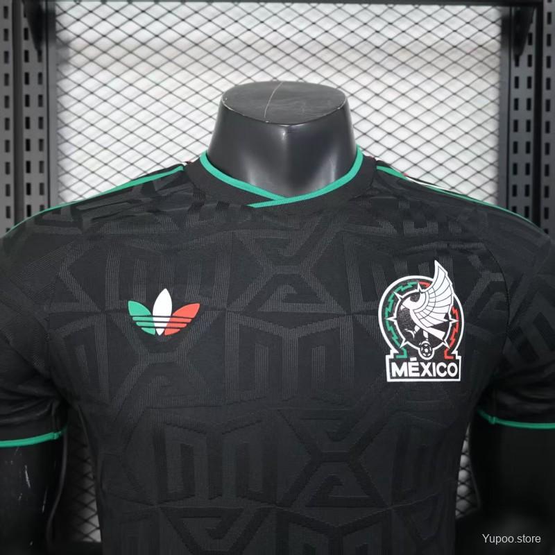 27d9f4c15288b026.jpg Player Version 2025 Mexico Black Pre-Match Jersey - Image 4