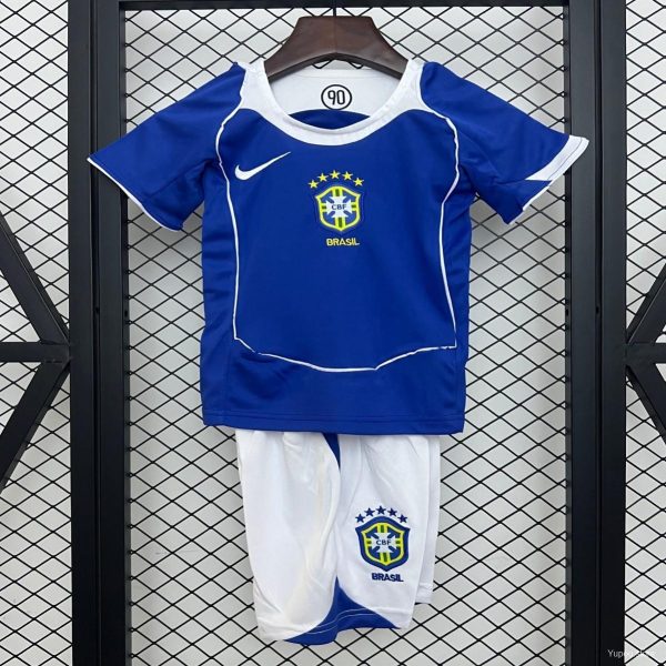 Retro 2004 Kids Brazil Away Size 16-28 Jersey