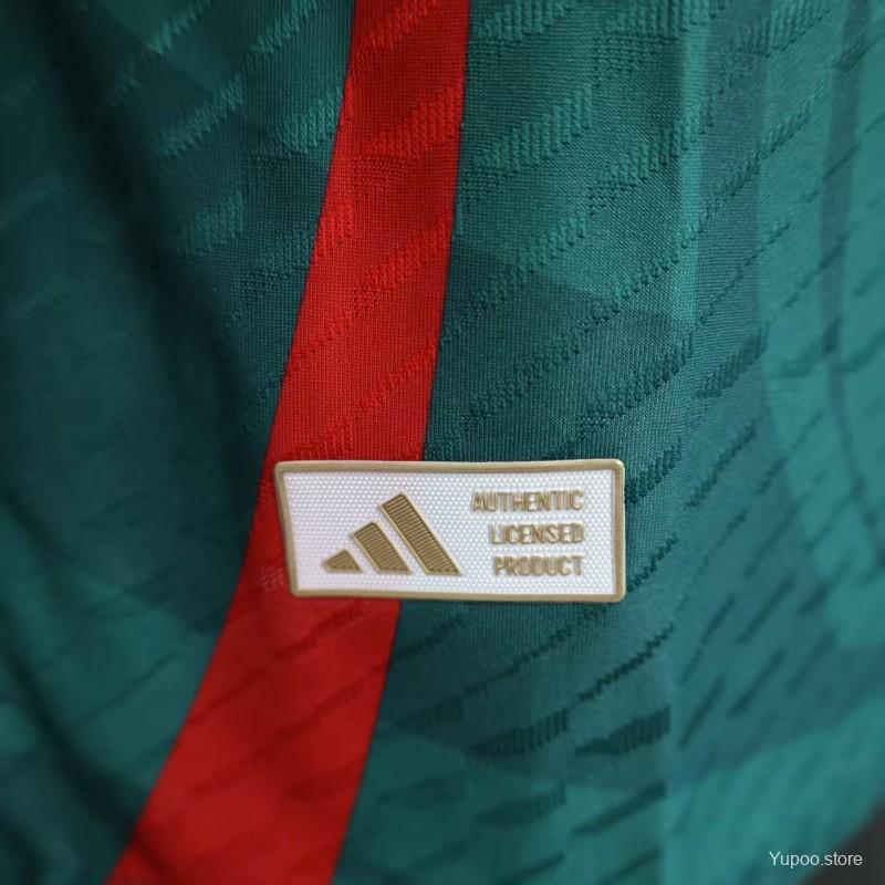 4bfc7b484c31845d.jpg layer Version 2025 Mexico Green with Aztec Serpent Pattern Jersey - Image 7
