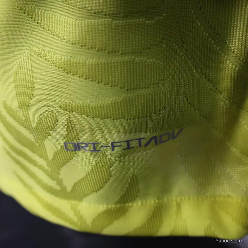 52c39e4c3077063d.jpg Player Version 2025 Brazil Yellow with Green Animal Pattern Jersey - Image 7