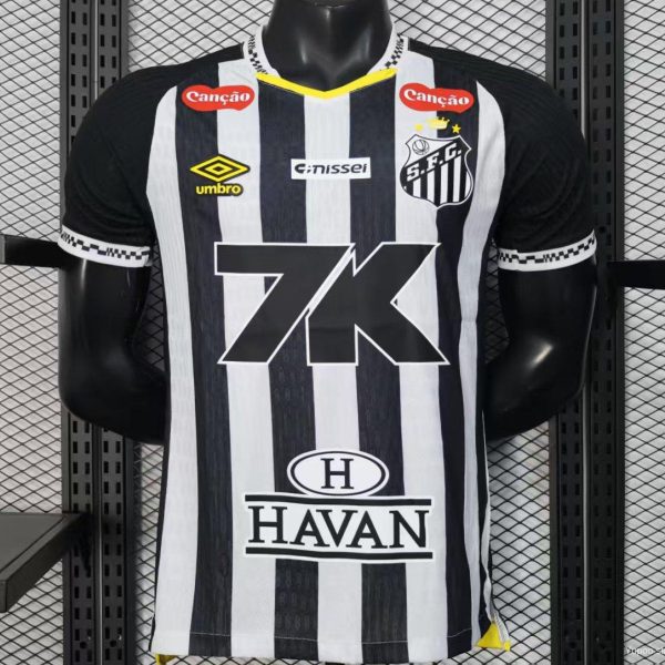 Player Version 25/26 Santos Away Jersey With Full Sponsors