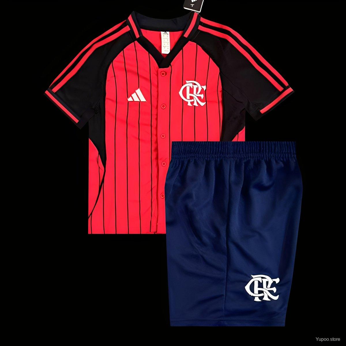 7852e4126bc837abcc78653e.jpg 25/26 Kids Flamengo US Pack Baseball Jersey - Image 1