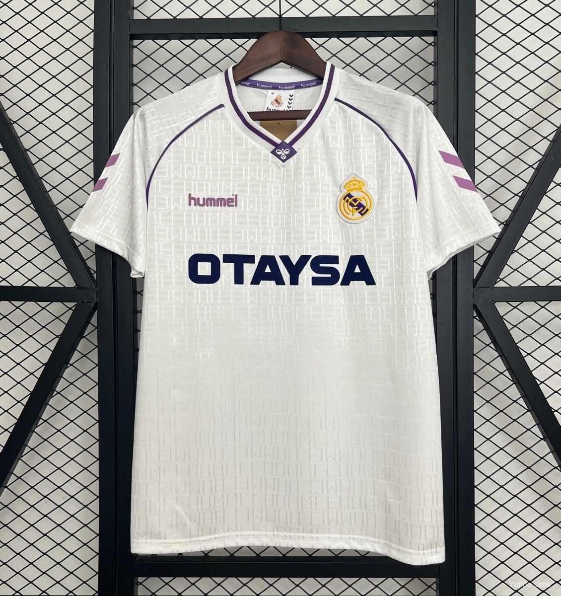 8e9fc72db9ba250be2f93d88.jpg 90/92 Retro Real Madrid Home Jersey - Image 1