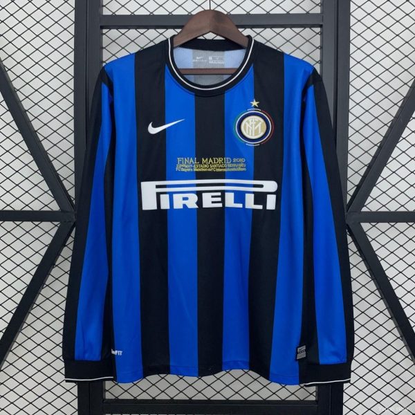 09/10 Retro Inter Milan Long Sleeves Champions League Edition Home Jersey