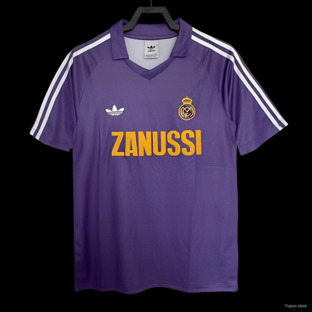 a8498b8a229ea6500332b9f3.jpg Retro 84/85 Real Madrid Away Purple Jersey - Image 1