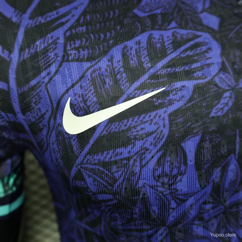 bbf997be2e48d1f9.jpg Player Version 2025 Brazil Purple with Tropical Leaf Pattern Jersey - Image 10