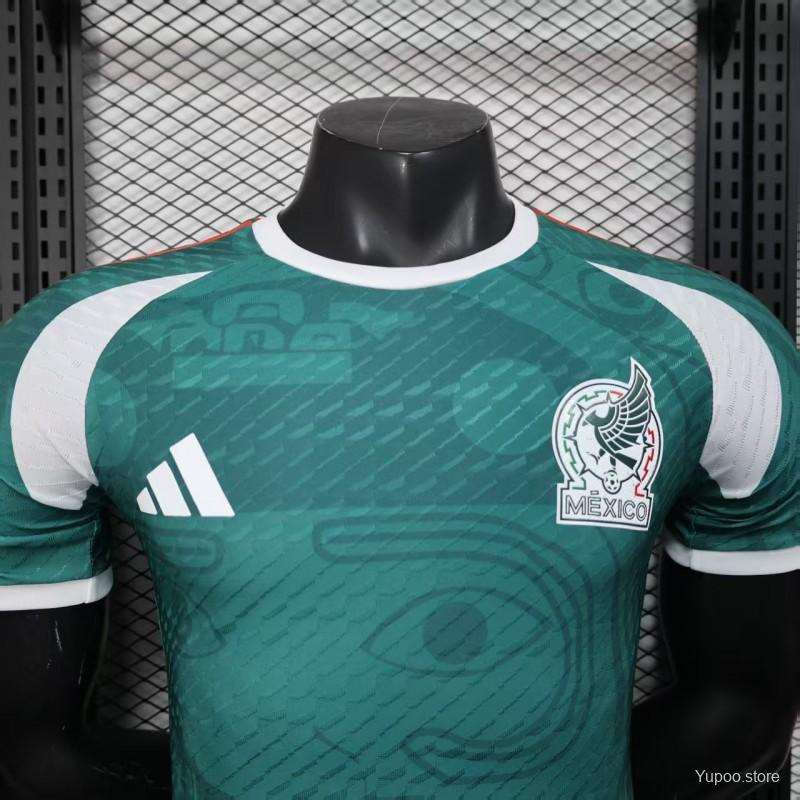 c0805bb3b6974f90.jpg layer Version 2025 Mexico Green with Aztec Serpent Pattern Jersey - Image 4