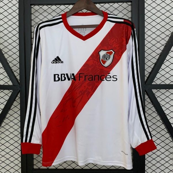13/14 Retro Long Sleeve River Plate Home Jersey