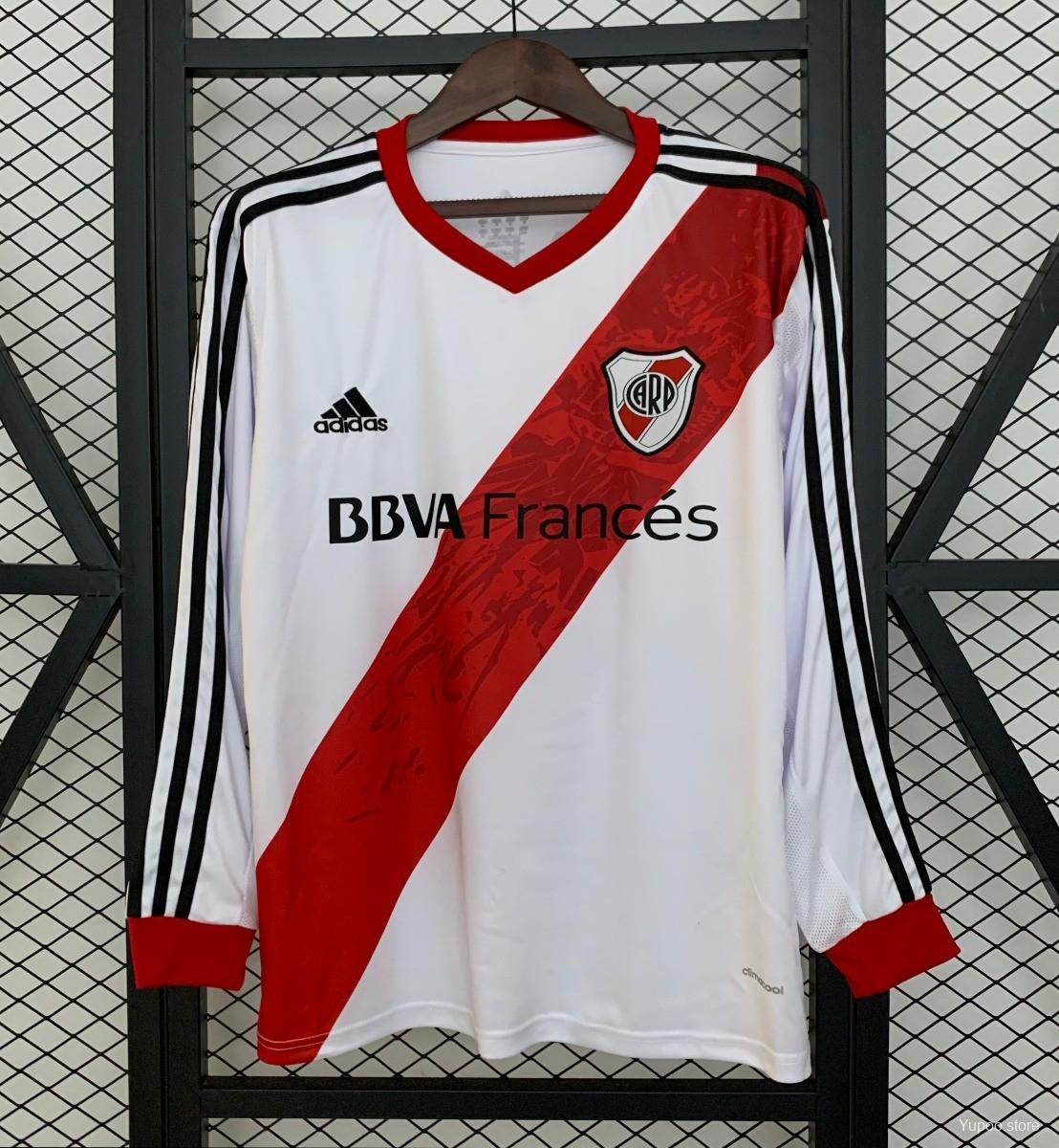 dca6336d238507cfaeabe653.jpg 13/14 Retro Long Sleeve River Plate Home Jersey - Image 1
