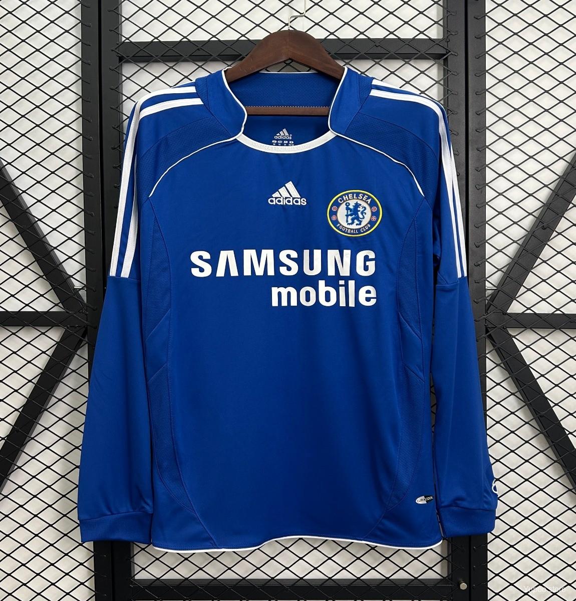 ded5c6646b74058b3fa0597d.jpg 06/07 Retro Long Sleeve Chelsea Home Jersey - Image 1