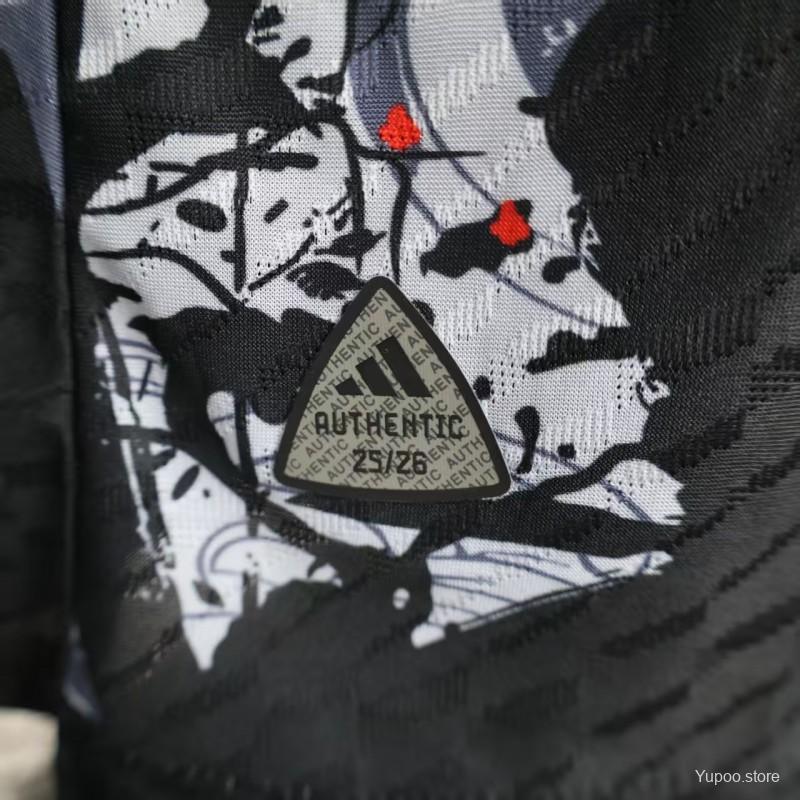 e34123104ceee14b.jpg Player Version 2025 Japan Gray with Traditional Dragon and Cherry Blossom Pattern Jersey - Image 5