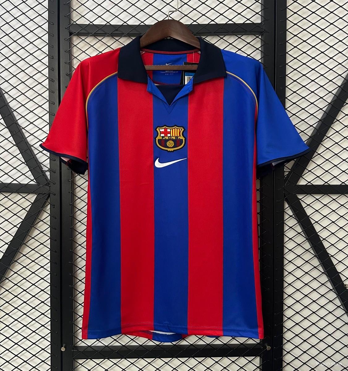 e8a24bfbafa0aeee14eeda73.jpg 01/02 Retro Barcelona Home Jersey - Image 1