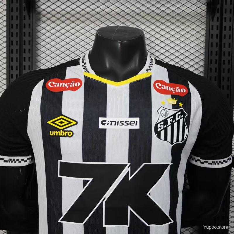 fb8c52b4f0a06ed3.jpg Player Version 25/26 Santos Away Jersey With Full Sponsors - Image 4