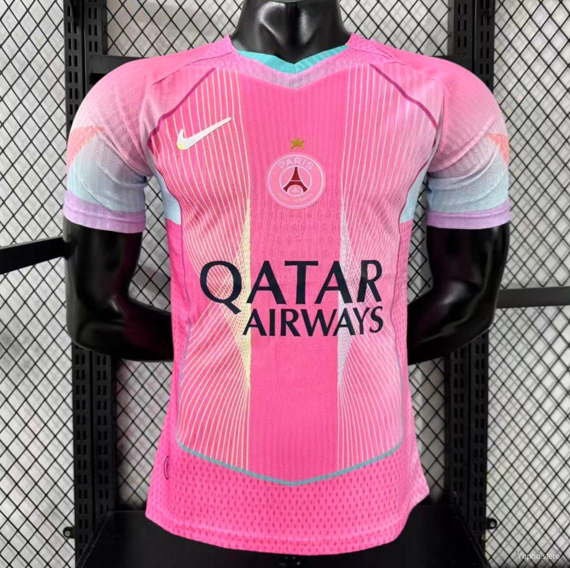 01c3b0c9fa82b255d2bd73dc.jpg 25/26 Player Version PSG Pink Jersey - Image 1