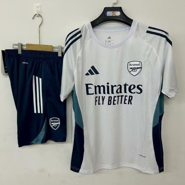 25/26 Arsenal Pre-Match Jersey White+ Shorts