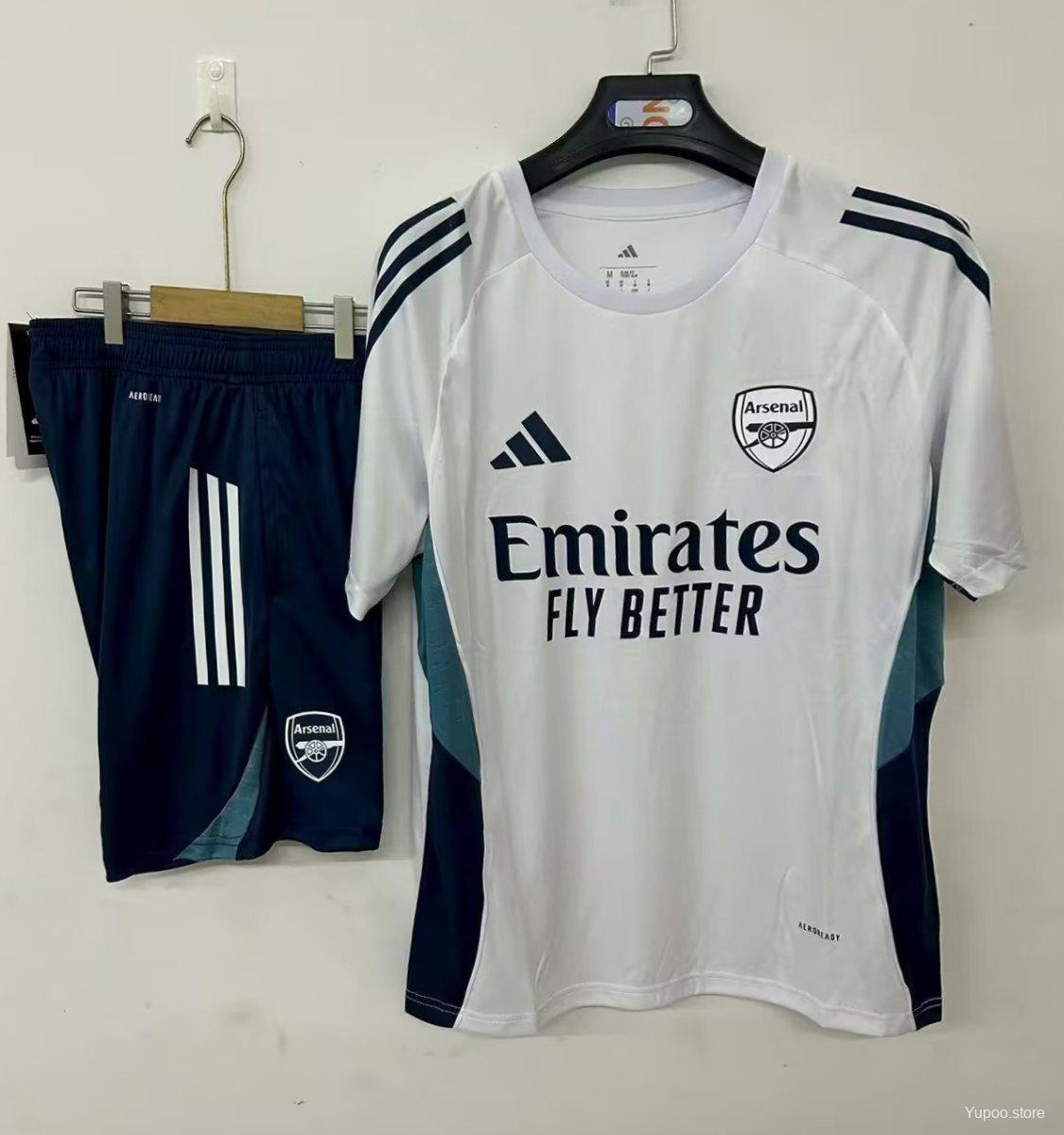 08a891bc0cfcdbc7a12b4b7f.jpg 25/26 Arsenal Pre-Match Jersey White+ Shorts - Image 1