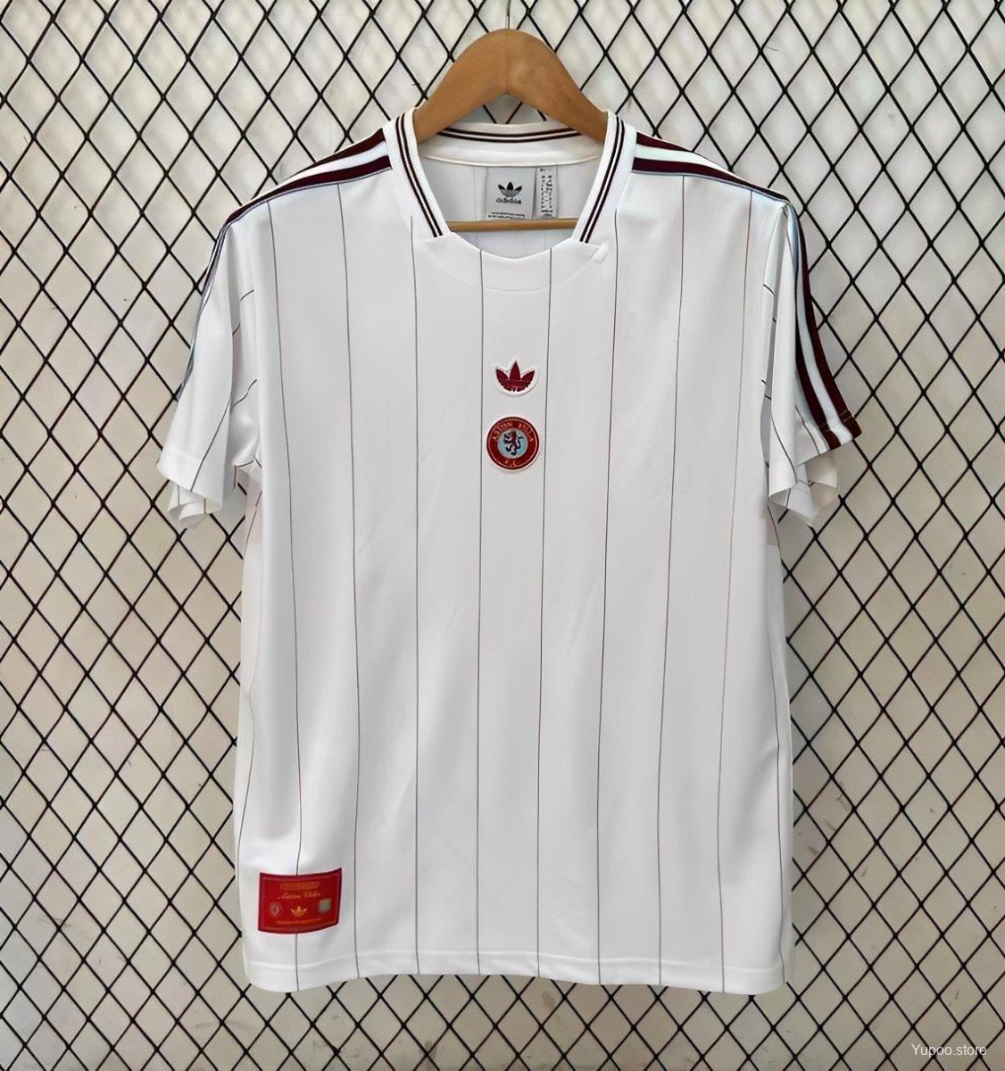 08b6e4270edb17b403d0a27d.jpg 25/26 Aston Villa Adidas Original Terrace Icons WHITE Jersey - Image 1