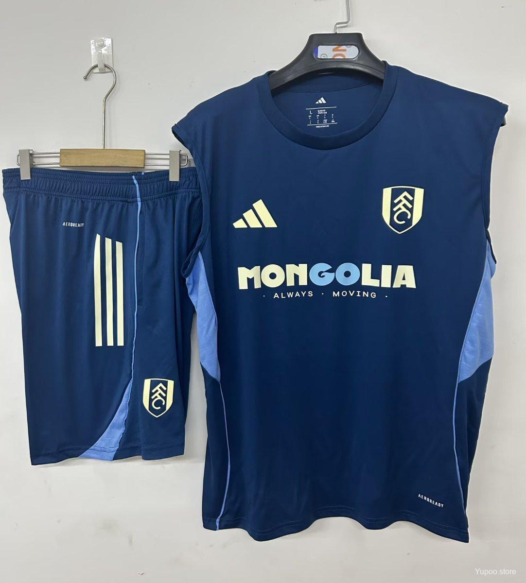 117650fa80ee69dbe9b57de5.jpg 25/26 Fulham Vest Jersey Sapphire+ Shorts - Image 1
