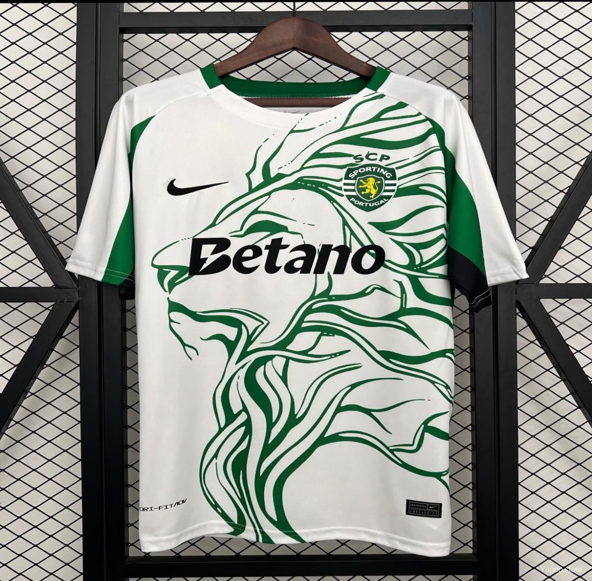 1606e6a5ea6826fbc5b43905.jpg 25/26 Sporting Lisbon White Special Jersey - Image 1