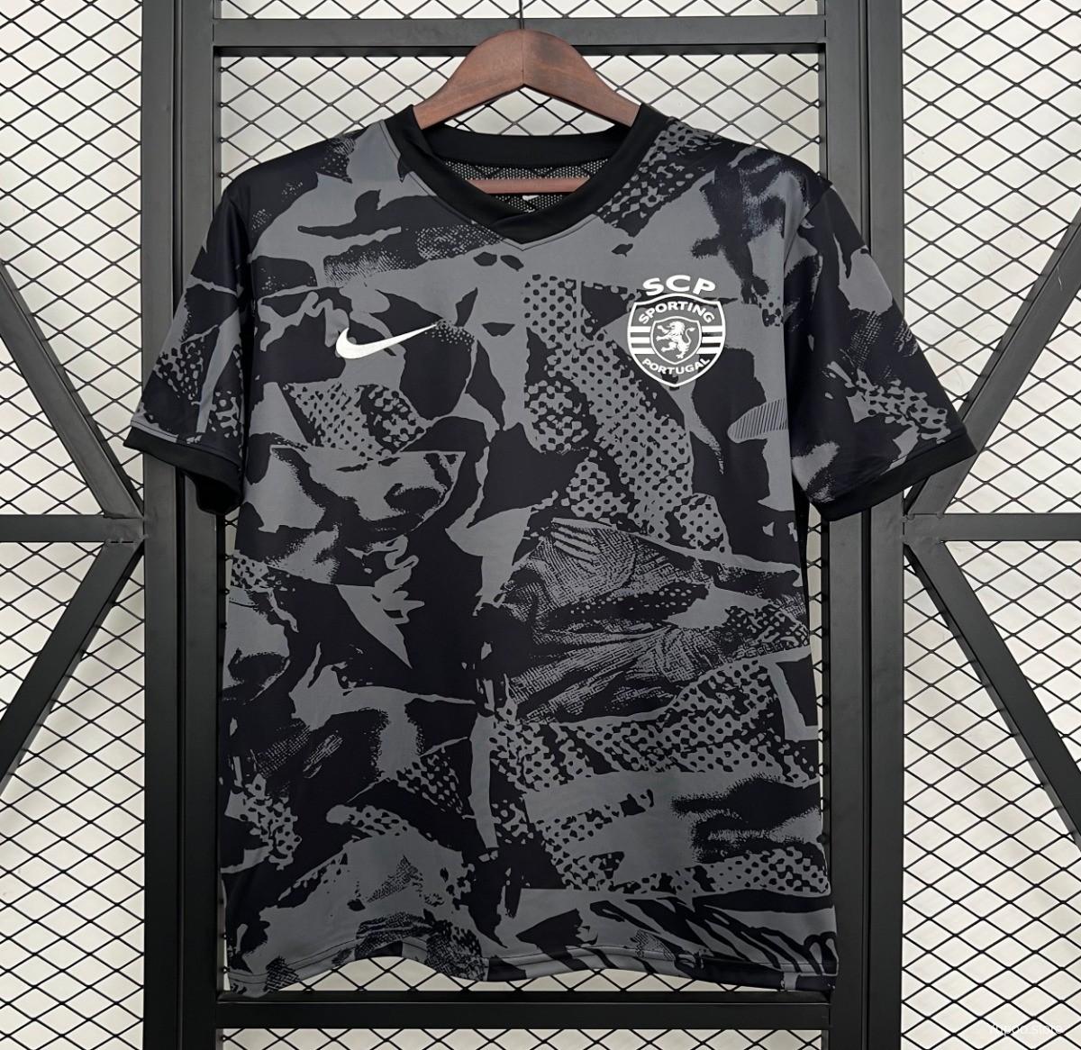 212cc9550351354b6151b886.jpg 25/26 Sporting Lisbon Grey Pre-Match Jersey - Image 1
