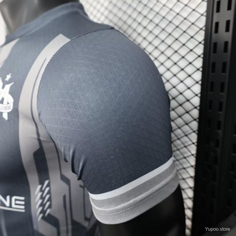 2797801623a0362e.jpg Player Version 25/26 Olympique de Marseille Grey with Geometric Stripes Jersey - Image 7