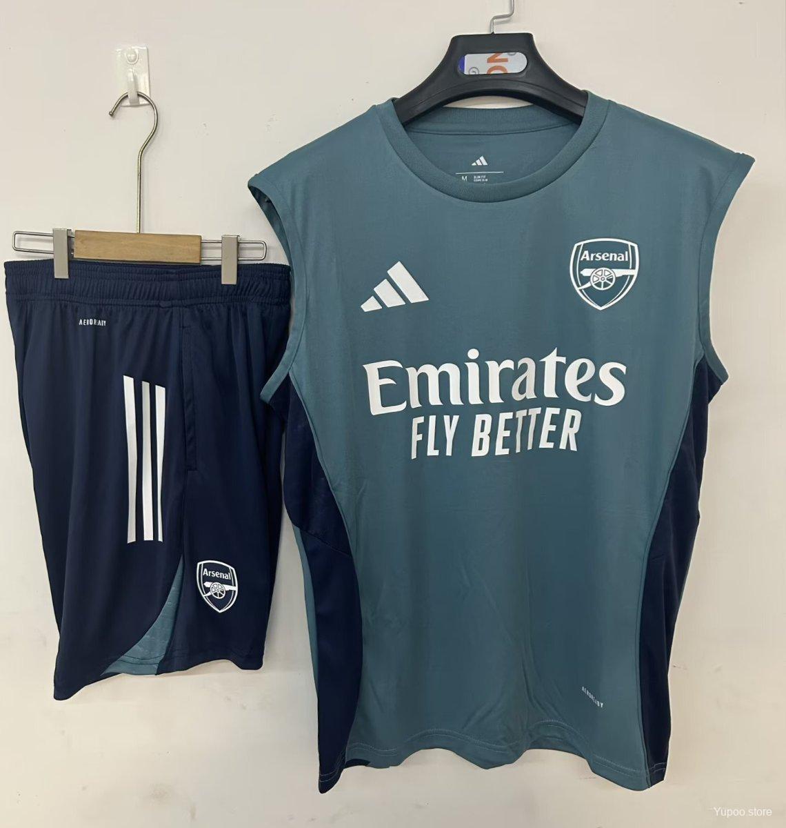 3f79193274137ae6ced280d7.jpg 25/26 Arsenal Vest Jersey Navy Blue+ Shorts - Image 1