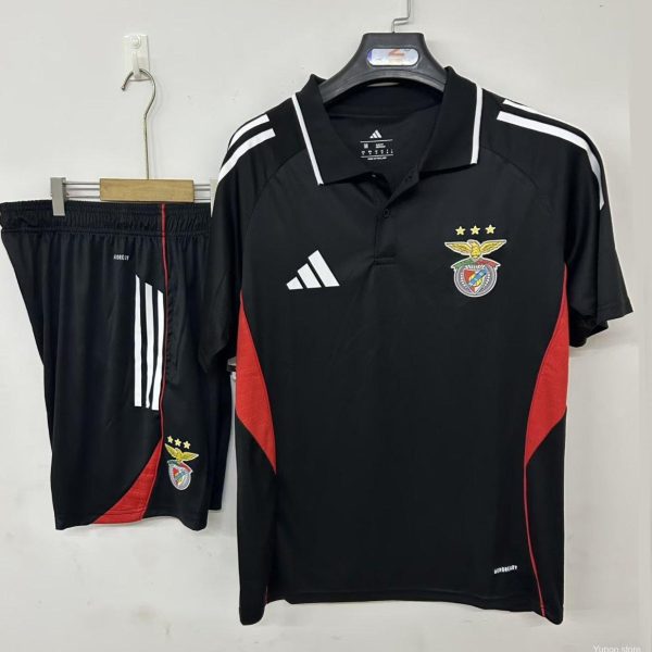 25/26 POLO Benfica Training Jersey Black+ Shorts