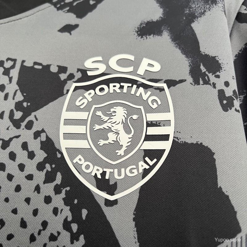 41fed3146de11cb1.jpg 25/26 Sporting Lisbon Grey Pre-Match Jersey - Image 7