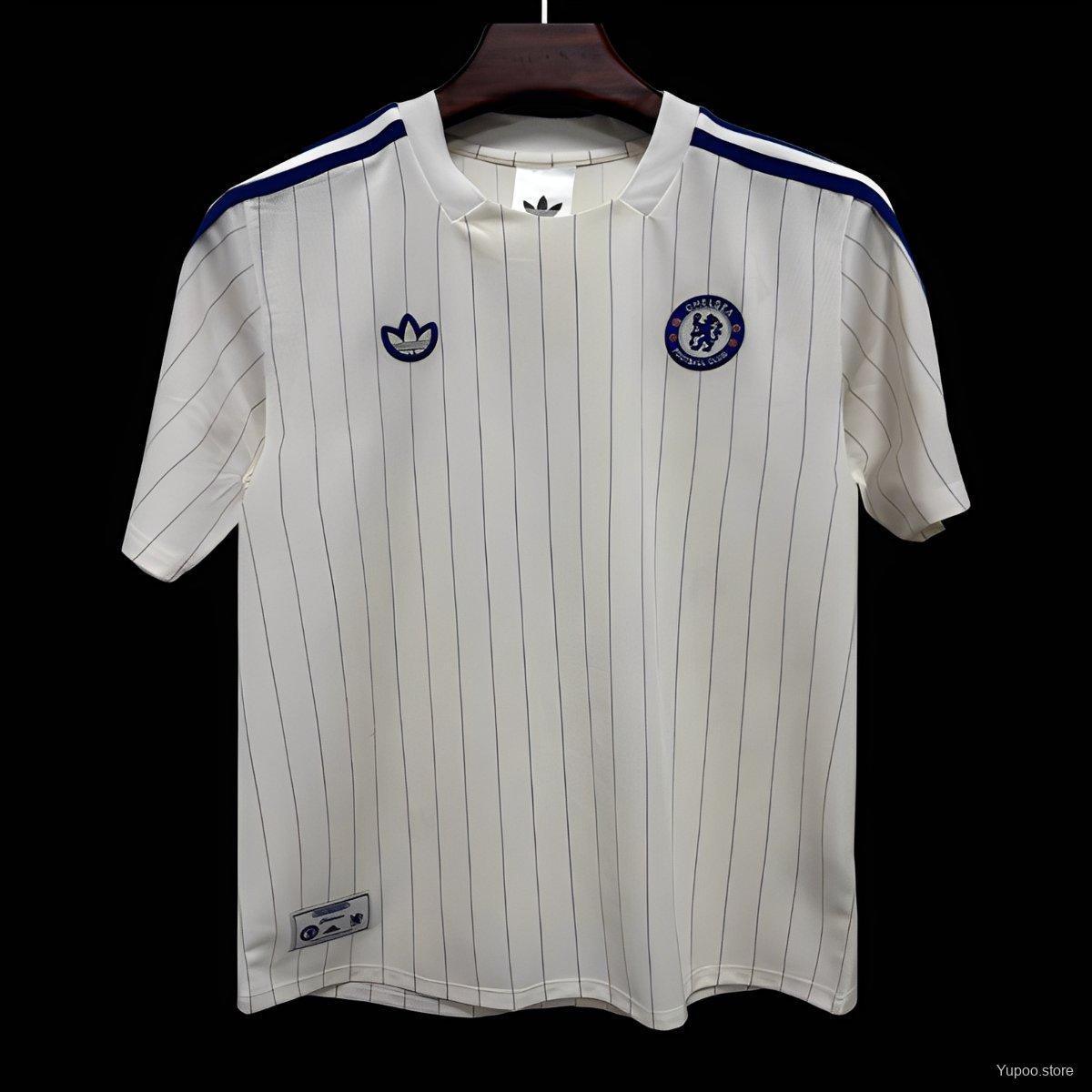 4275dd1245157030d6bf3296.jpg 25/26 Chelsea Adidas Original Terrace Icons WHITE Jersey - Image 1