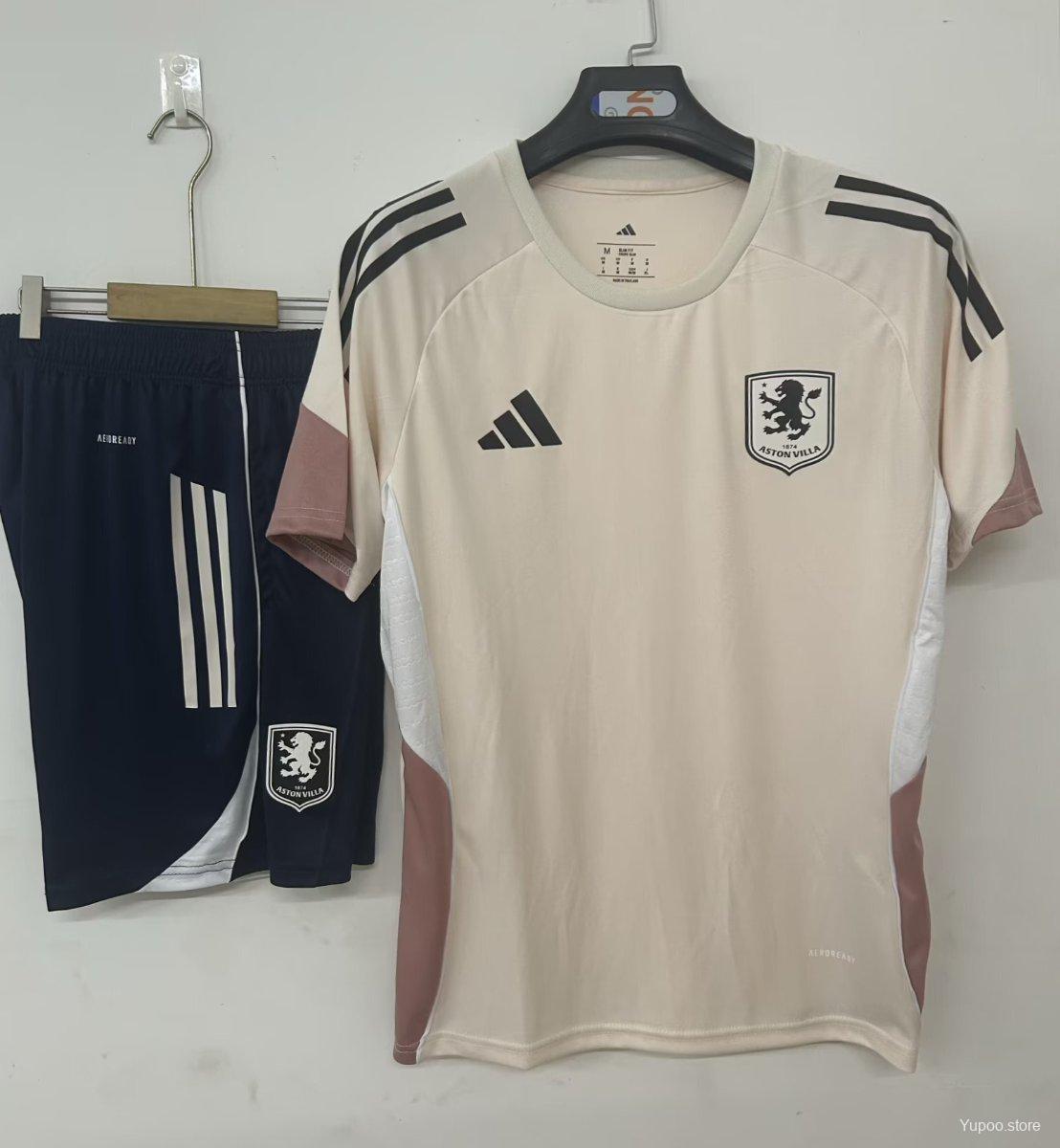 42f7e498712f72bc77126cec.jpg 25/26 Aston Villa Pre-Match Jersey khaki+ Shorts - Image 1