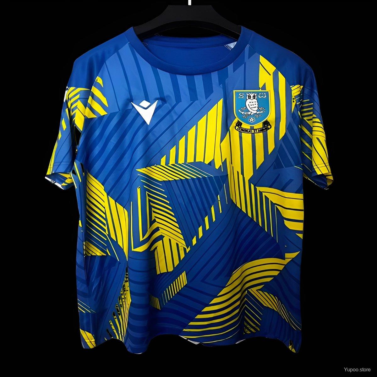 53ea4ca89012e53f4a328e7a.jpg 25/26 Sheffield Wednesday M25 Adult Warm Up Jersey - Image 1