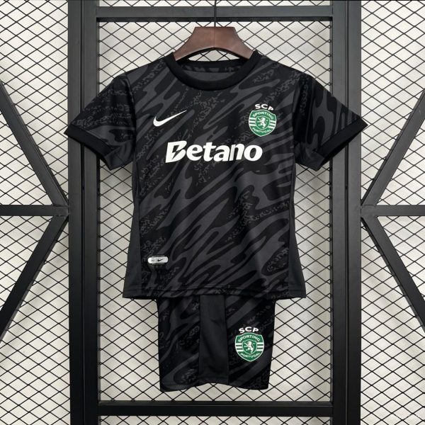 25/26 Kids Sporting Lisbon Goalkeeper Black Jersey