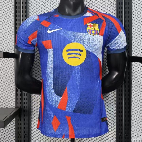 Player Version 25/26 FC Barcelona Blue with Abstract Geometric Pattern Jersey