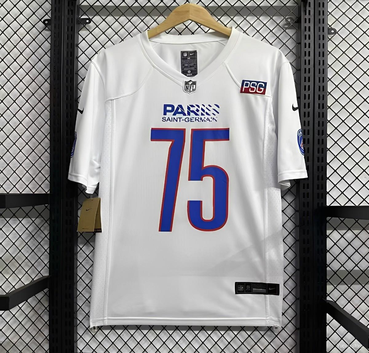 627e112f771a9e59059e4a28.jpg 25/26 PSG NFL White Jersey - Image 1
