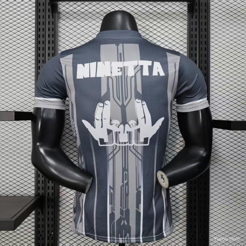 6bf89deefb45e2b1.jpg Player Version 25/26 Olympique de Marseille Grey with Geometric Stripes Jersey - Image 5