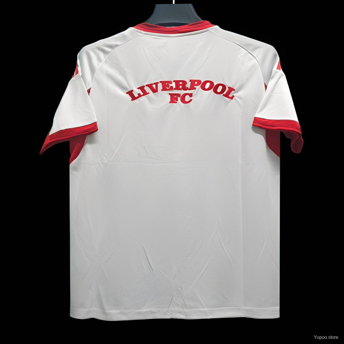 6f03193d8f55681701b851e1.jpg 25/26 Liverpool US Pack WHITE Baseball Jersey - Image 3