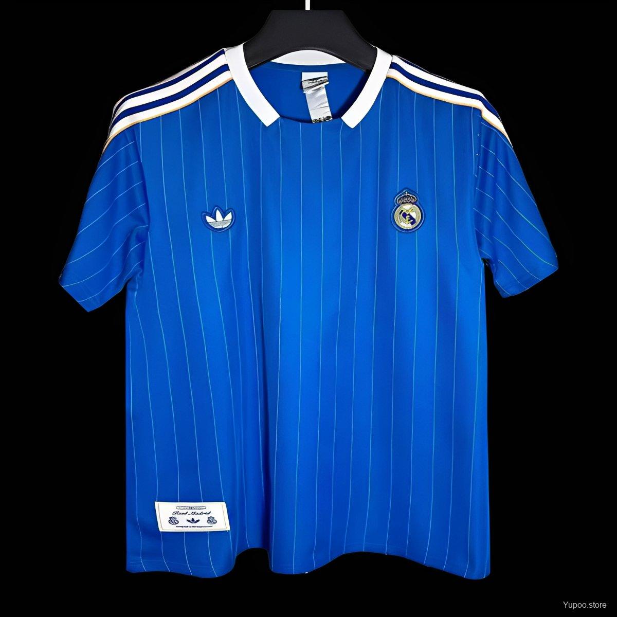 7168a929d7c16aebc7c2c0aa.jpg 25/26 Real Madrid Adidas Original Blue Casual Jersey - Image 1
