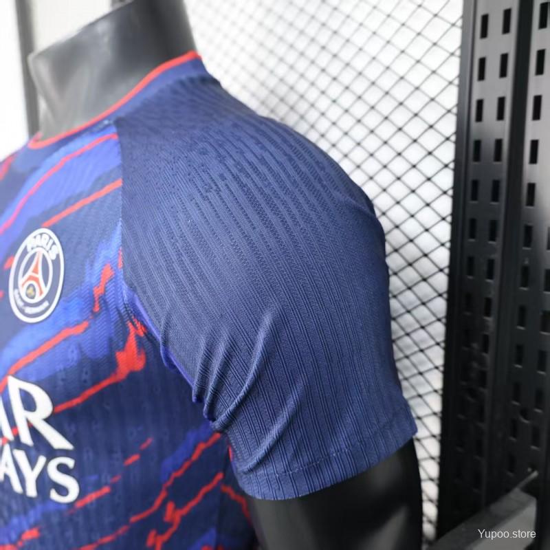 73b659678bf67c94.jpg Player Version 25/26 PSG Paris Saint-Germain Blue with Red Lightning Pattern Jersey - Image 6