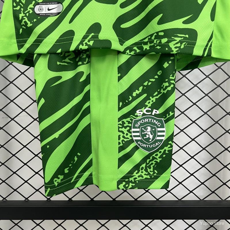 755158e7fccba945.jpg 25/26 Kids Sporting Lisbon Goalkeeper Green Jersey - Image 6