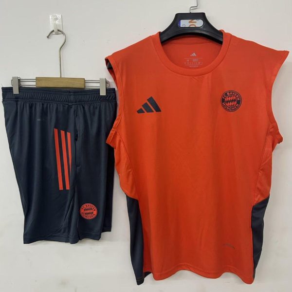 25/26 Bayern Munich Vest Jersey Orange + Shorts