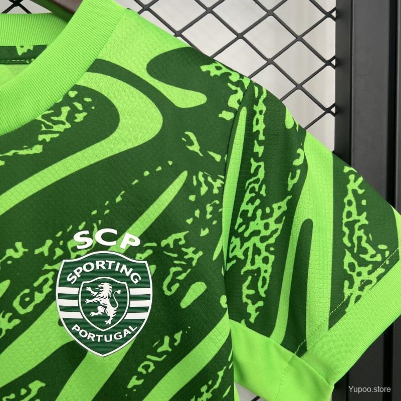 96d1482f4cbdc25e.jpg 25/26 Kids Sporting Lisbon Goalkeeper Green Jersey - Image 9
