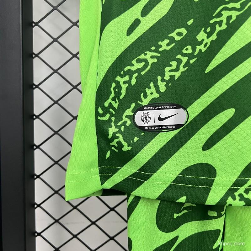 97d70d2694c5d5da.jpg 25/26 Kids Sporting Lisbon Goalkeeper Green Jersey - Image 7