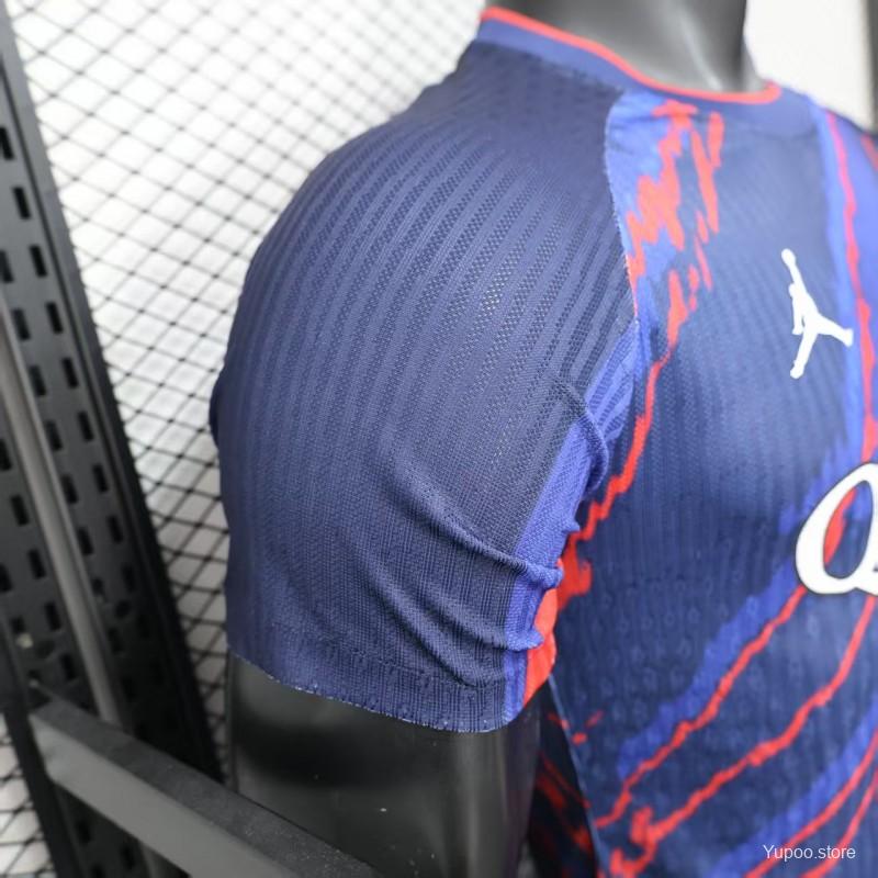 acaaea6b5163d906.jpg Player Version 25/26 PSG Paris Saint-Germain Blue with Red Lightning Pattern Jersey - Image 7