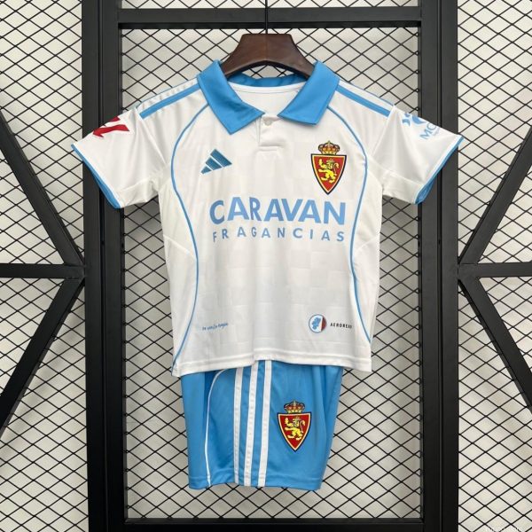 25/26 Kids Real Zaragoza Home Jersey