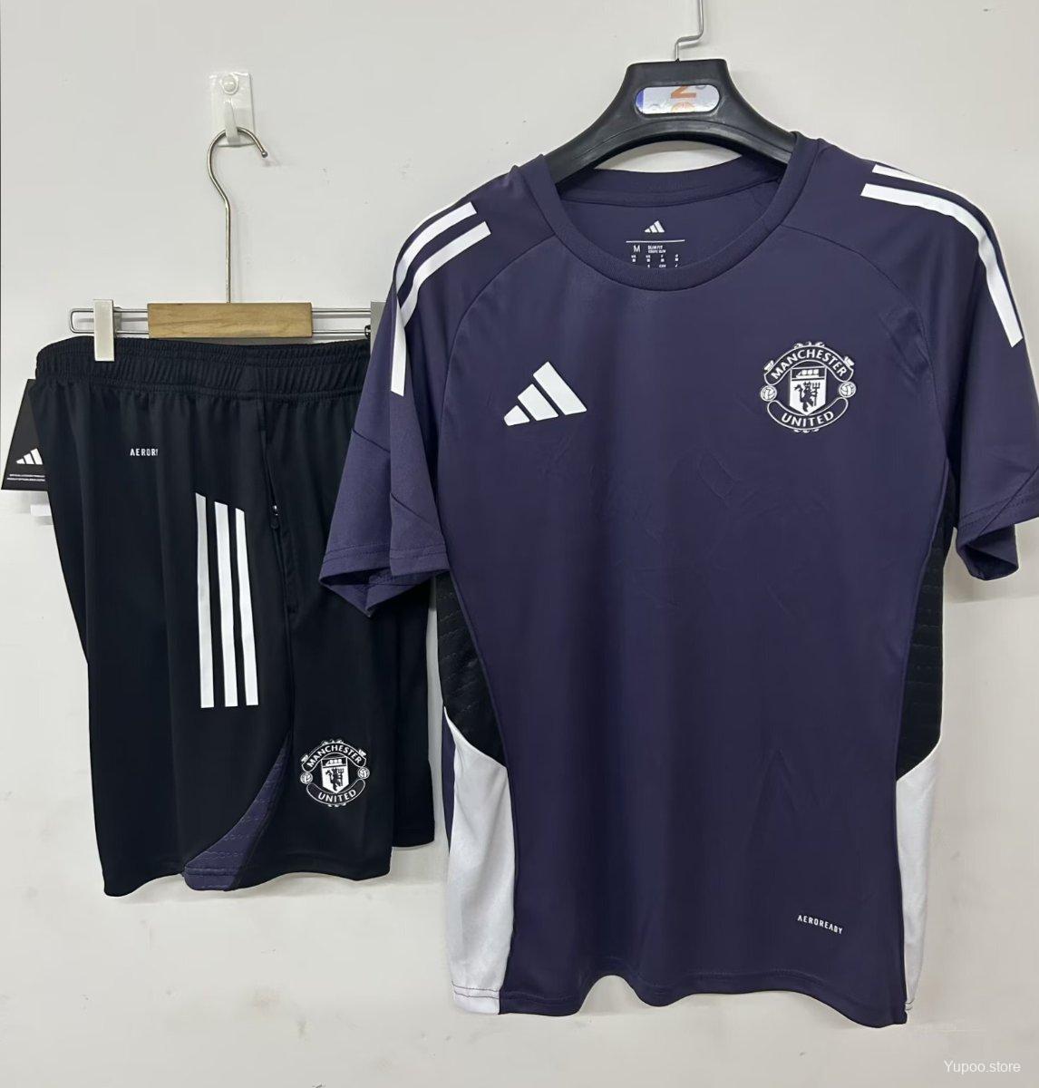 b9fa612b29711e931764f550.jpg 25/26 Manchester United Pre-Match Training Jersey Purple+ Shorts - Image 1