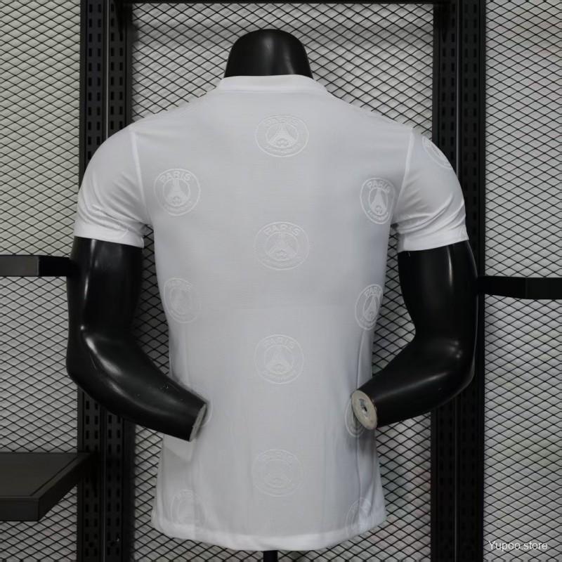 c64e2acbad934ded.jpg Player Version 25/26 PSG White with Embossed PSG Badge Pattern Jersey - Image 5