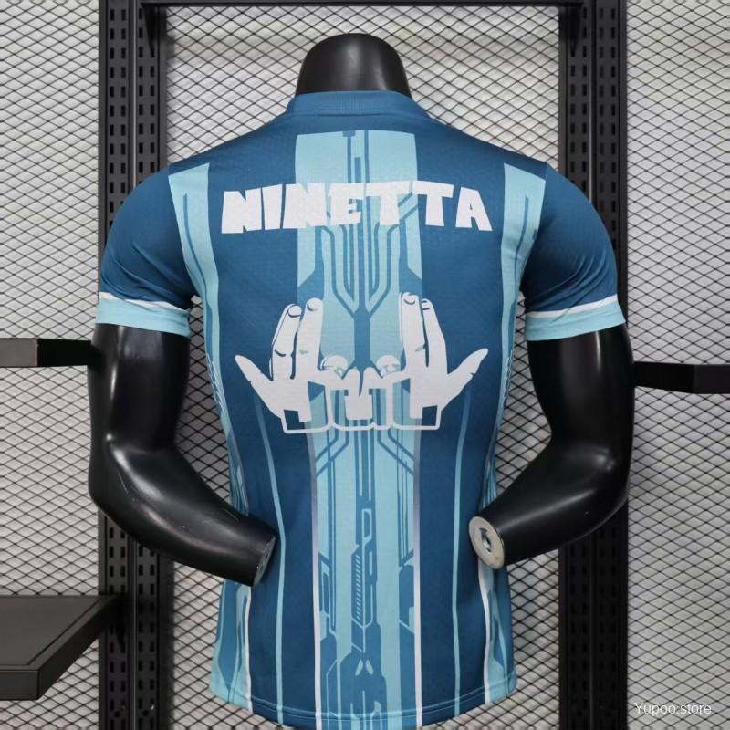 cc226ad16fc65545.jpg Player Version 25/26 Olympique de Marseille Blue with Geometric Stripes Jersey - Image 5