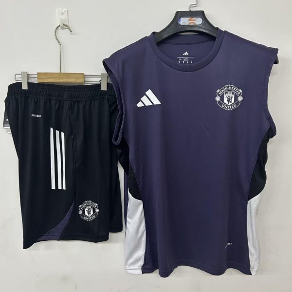 25/26 Manchester United Vest Jersey Purple+ Shorts